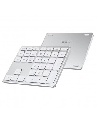 BT 3.0 Metal Wireless Numeric Keypad 34 Keys Digital Keyboard For Accounting Teller Windows IOS Mac OS Android PC Tablet Laptop