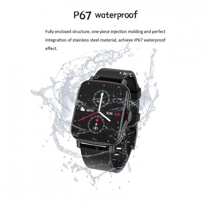 1.69 Full Screen Watch FM08 BT Call Custom Dial ECG Heart Rate Blood Pressure Oxygen Fitness Tracker Smart Watch