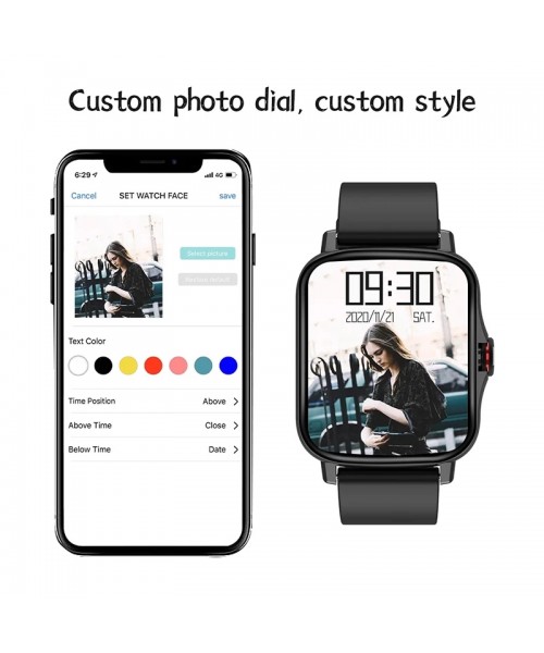 1.69 Full Screen Watch FM08 BT Call Custom Dial ECG Heart Rate Blood Pressure Oxygen Fitness Tracker Smart Watch 1.69 Full Screen Watch FM08 BT Call Custom Dial ECG Heart Rate Blood Pressure Oxygen Fitness Tracker Smart Watch