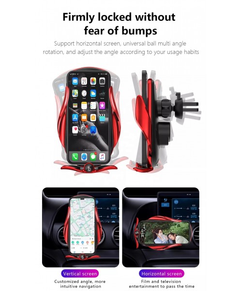 Magnetic Charging Mobile Phone Car Holder 15W Wireless Car Charger Mount Auto-sensing Phone Holder Stand Charger Magnetic Charging Mobile Phone Car Holder 15W Wireless Car Charger Mount Auto-sensing Phone Holder Stand Charger