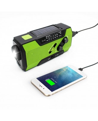 Factory OEM Portable Outdoor Emergency SOS Solar Hand Crank Radio FM AM NOAA with Flashlight Rechargeable 2000mah Power Bank