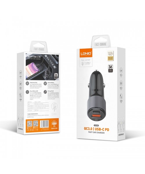 LDNO C510Q car phone charger Dual Type-C Ports 36W fast charging USB C PD Car Charger LDNO C510Q car phone charger Dual Type-C Ports 36W fast charging USB C PD Car Charger