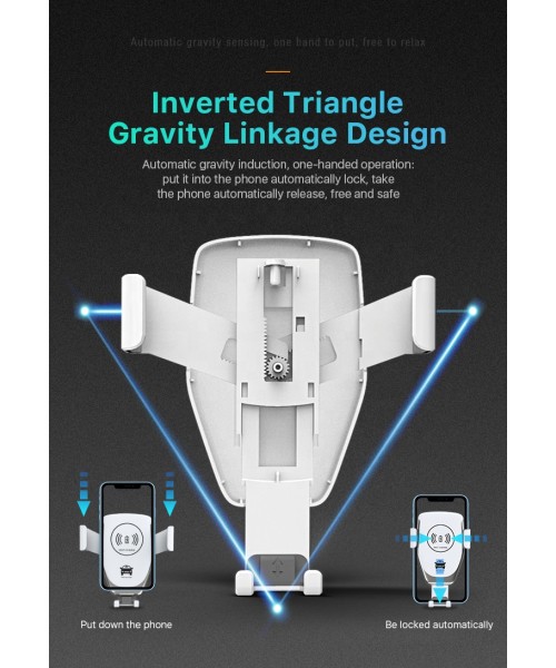 10W Qi Quick Charge Wireless Car Charger Mount Automatic Clamp Coil Induction Gravity Holder Car Wireless Charger 10W Qi Quick Charge Wireless Car Charger Mount Automatic Clamp Coil Induction Gravity Holder Car Wireless Charger