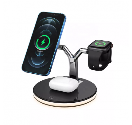 Factory 3 in 1 Magnetic Wireless Charger Stand Magsafes for iPhone Qi 15W Fast Wireless Charger