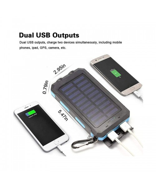 Free logo adding Portable Solar Power Bank Waterproof Powerbank 20000mah Charger With Led Light Free logo adding Portable Solar Power Bank Waterproof Powerbank 20000mah Charger With Led Light