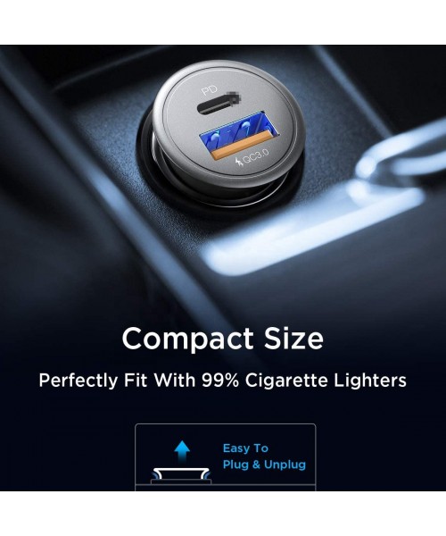 OEM custom dual 2 port metal car charger fast charging 30w mini pd car charger for phone usb c car charger adapter 3.0 quick OEM custom dual 2 port metal car charger fast charging 30w mini pd car charger for phone usb c car charger adapter 3.0 quick