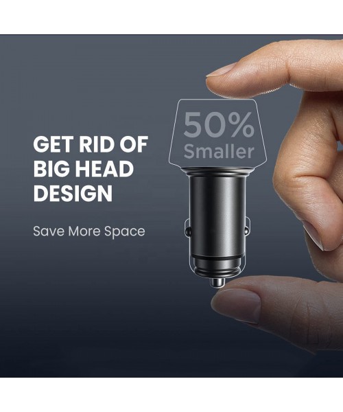 OEM custom dual 2 port metal car charger fast charging 30w mini pd car charger for phone usb c car charger adapter 3.0 quick OEM custom dual 2 port metal car charger fast charging 30w mini pd car charger for phone usb c car charger adapter 3.0 quick