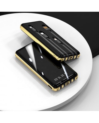 New Design Portable Built-in Cable Power Bank with 4 Lines Built in Cable Powerbank 20000mAh New Design Portable Built-in Cable Power Bank with 4 Lines Built in Cable Powerbank 20000mAh