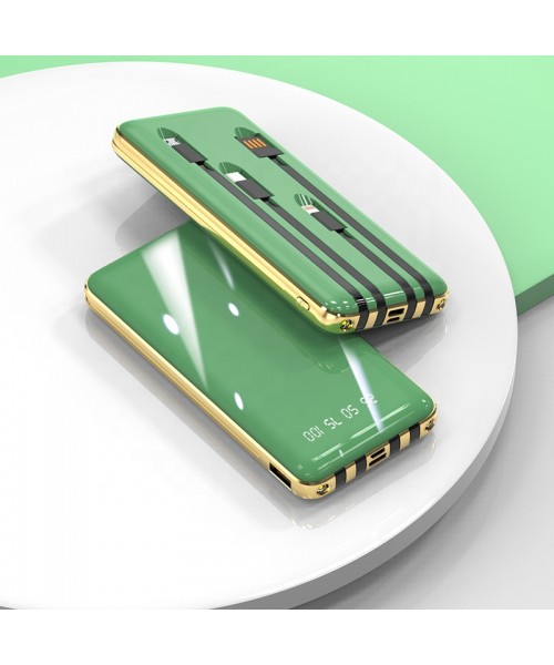 New Design Portable Built-in Cable Power Bank with 4 Lines Built in Cable Powerbank 20000mAh New Design Portable Built-in Cable Power Bank with 4 Lines Built in Cable Powerbank 20000mAh